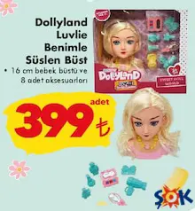 GOKİDY OYUNCAK DOLLYLAND LUVLİE BENİMLE SÜSLEN BÜST